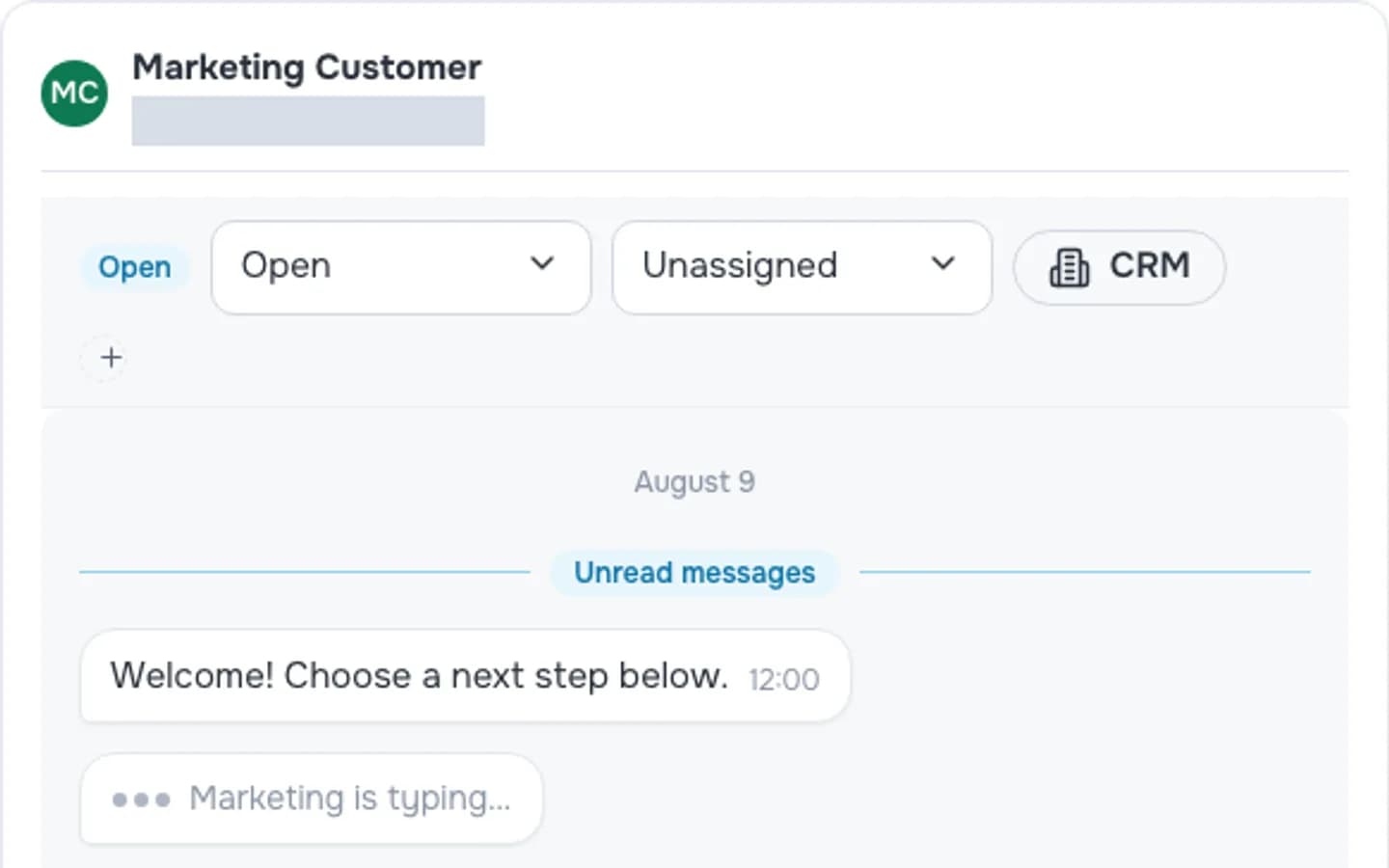 Operator conversation workspace