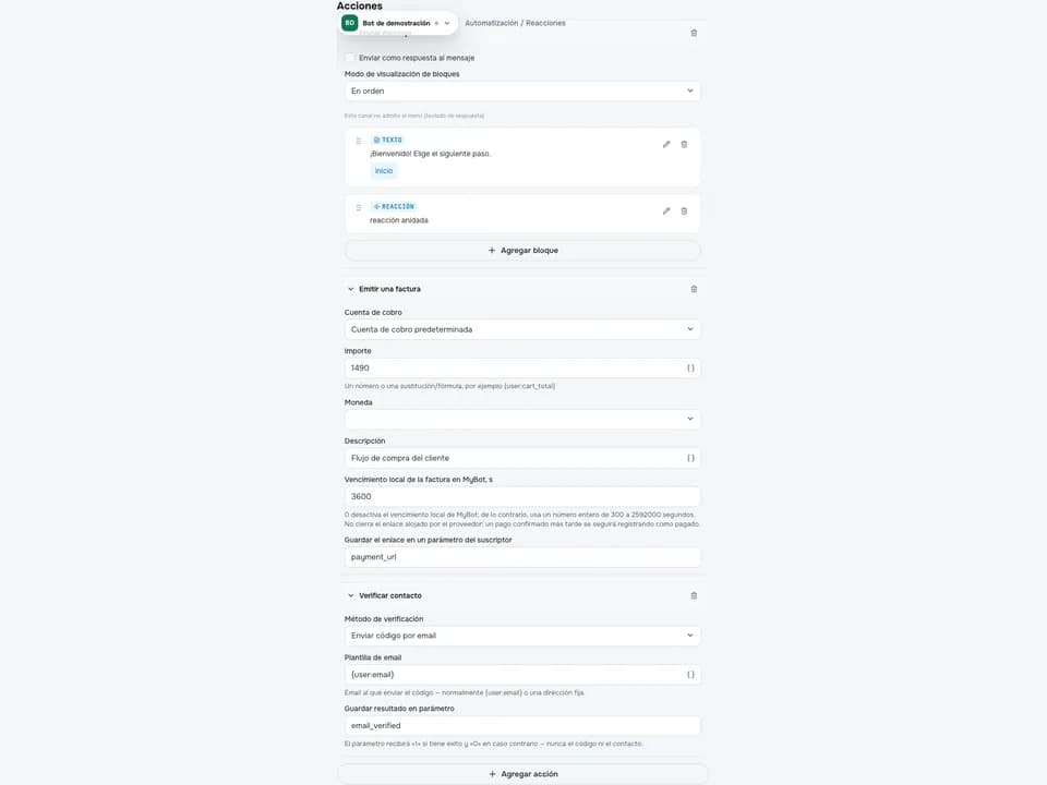 Lógica reutilizable en un flujo de bot