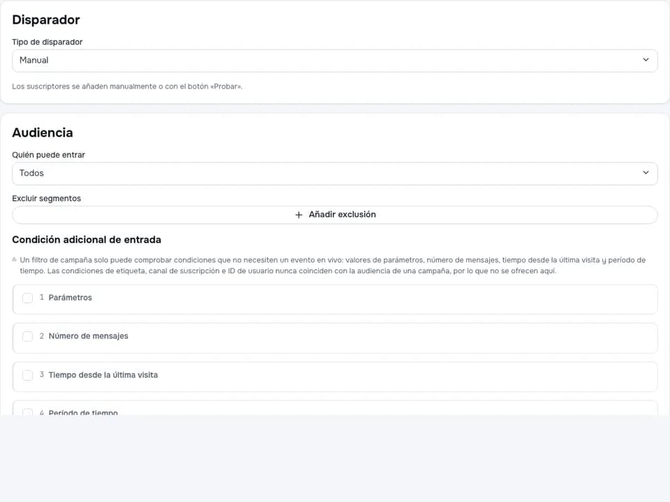 Reglas de entrega de campaña