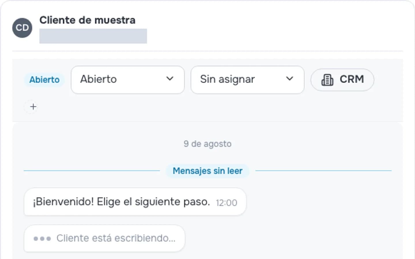 Espacio de trabajo de conversaciones del operador